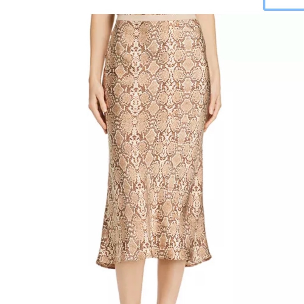 Anine Bing Cream and Brown Maxi Pencil Skirt for Cocktail